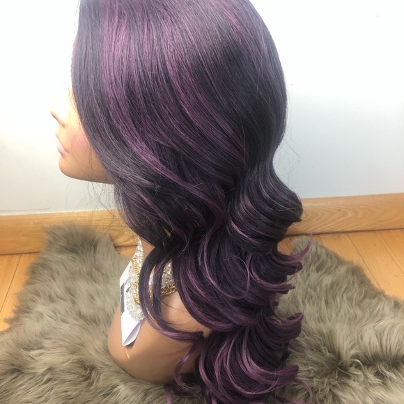Jade Purple ombré curly lux LaceFront Wig *NWT* - Picture 8 of 8